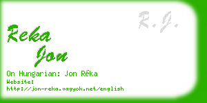 reka jon business card